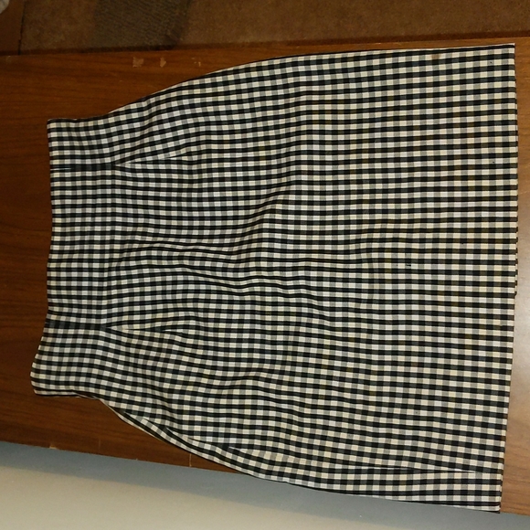 Vintage Calvin Klein Balck and White Gingham High-waisted Skirt - Union-made - Picture 1 of 5
